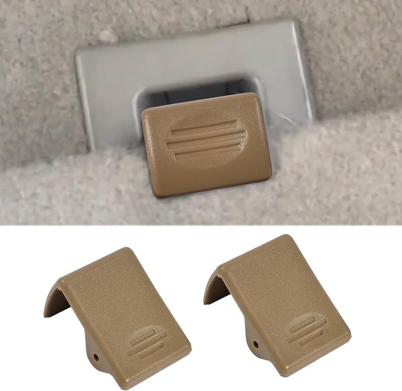 OICCTBF BILLFARO 2Pcs Second Row Rear Seat Latch Clip Repair Fix,Seat Back Folding Latch Button Lock Release Cover for Tahoe for Suburban (1500 or 2500) for Yukon for Yukon XL (1500 or 2500) 2000-2006 (Brown) - Image 1
